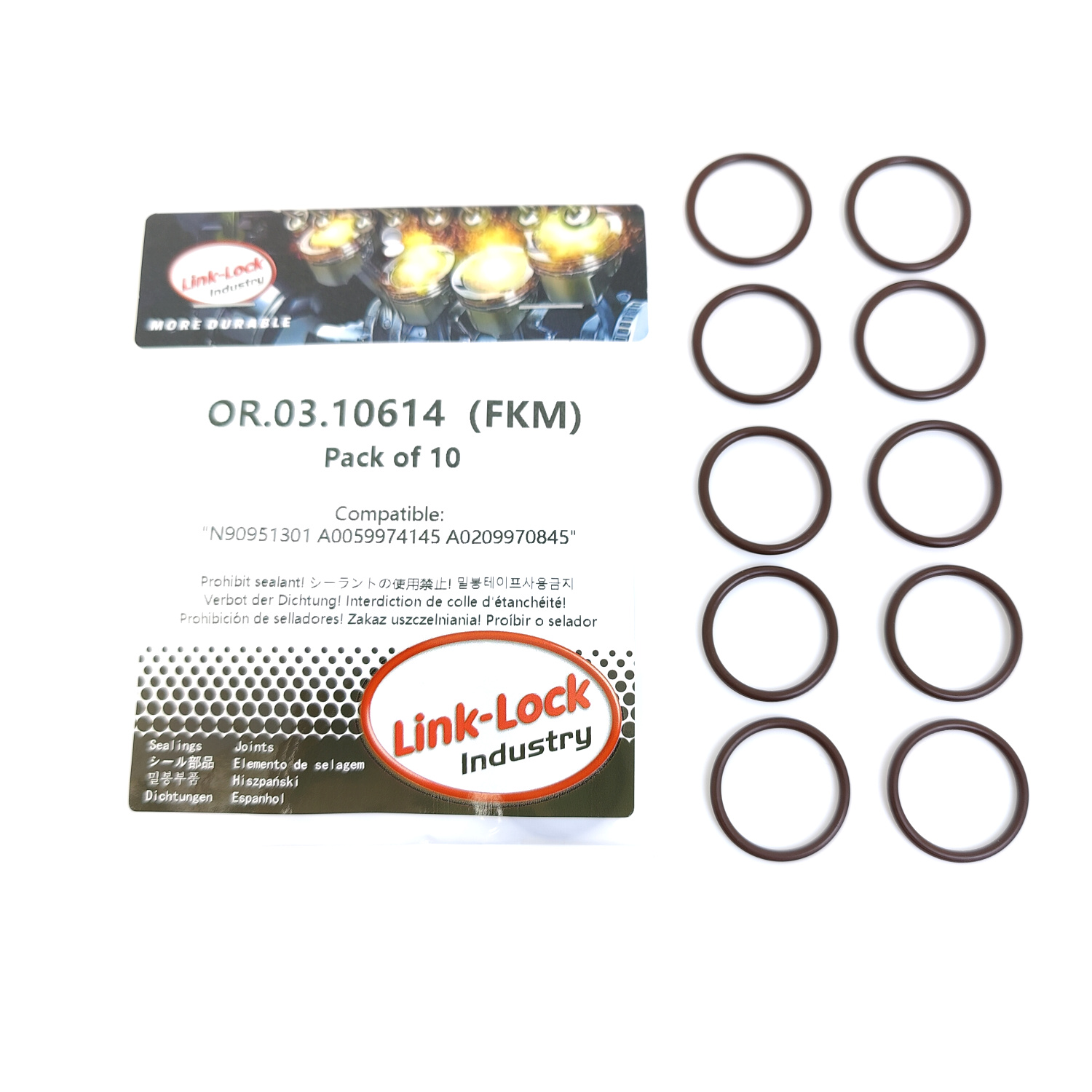 Tank O-Ring Seal - 10PCS OR.03.10614 FKM Viton 엔진 연료