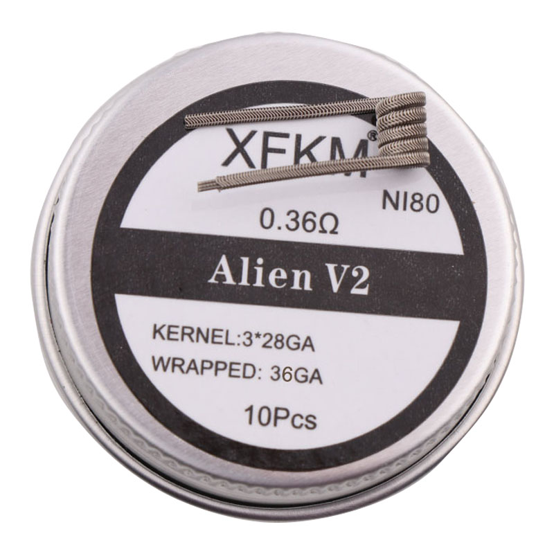 Clapton Wire Pre Built - 새로운 XFKM NI80/A1/SS316L 10 개/몫 사전
