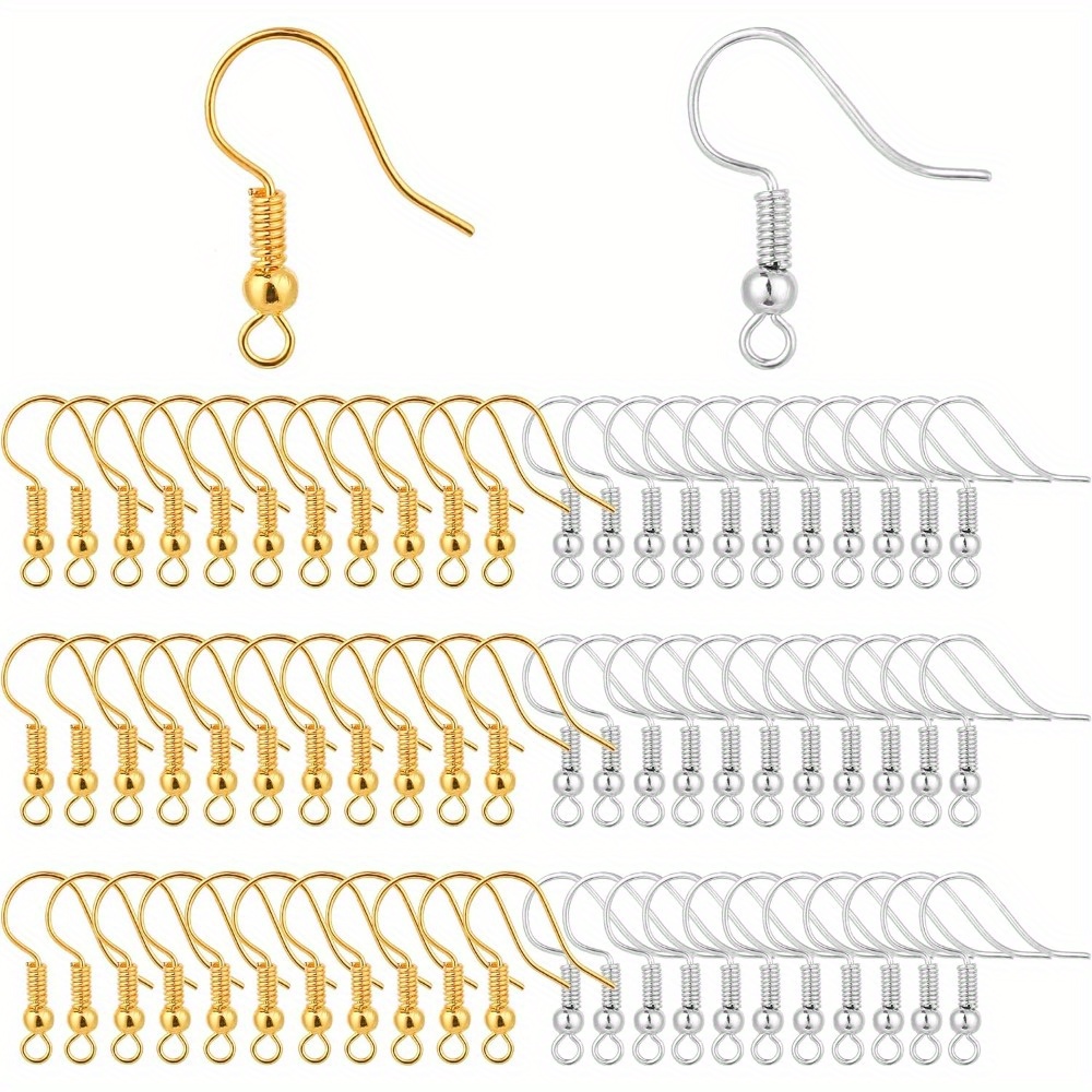 Coil Building Kit - 200개 귀걸이 고리, 피쉬훅 귀걸이 와이어,
