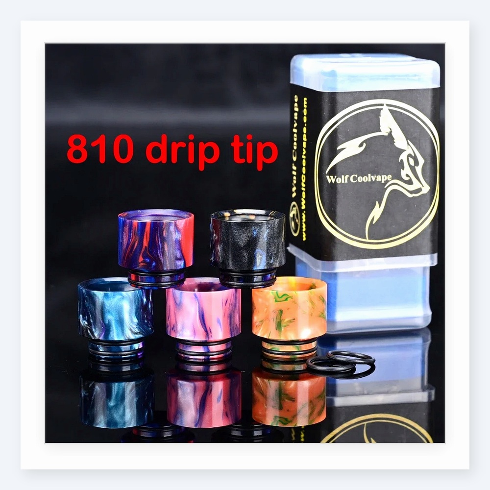 Wolfcoolvape 810 드립 팁 - RDA/RT - Drip Tip Resin 리뷰 및 가격