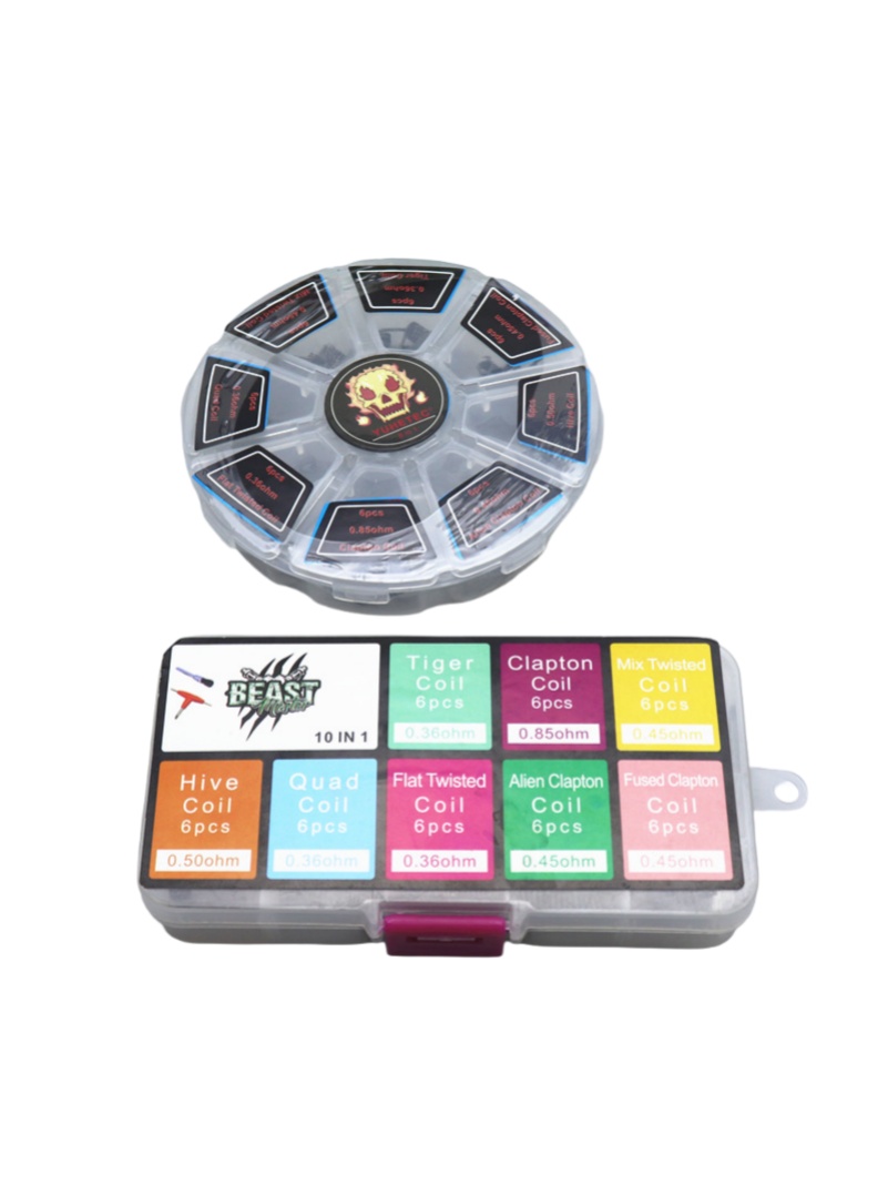 48개/세트 프리빌트 코일 RTA RDA 플랫 트위스트 - Clapton Wire Pre Built 리뷰 및 가격
