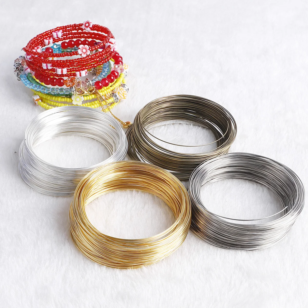 100 루프 0.6mm 메모리 와이어 팔찌 반지 스테인 - Coil Building Kit 리뷰 및 가격