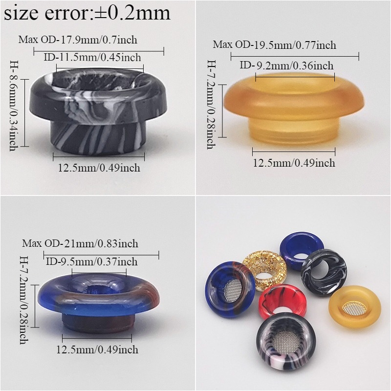 1PC 810 짧은 스타일 수지 드립 노즐 필터 스크린 - Drip Tip Resin 리뷰 및 가격