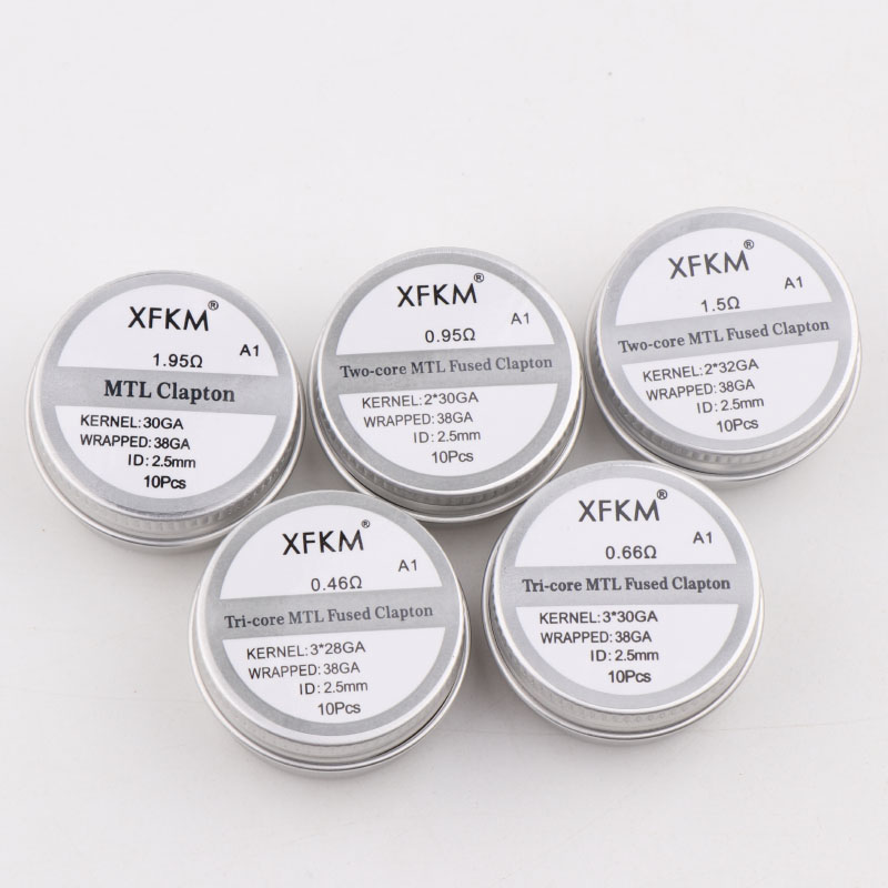 새로운 XFKM 10 개/상자 NI80/A1/SS316 - Clapton Wire Pre Built 리뷰 및 가격