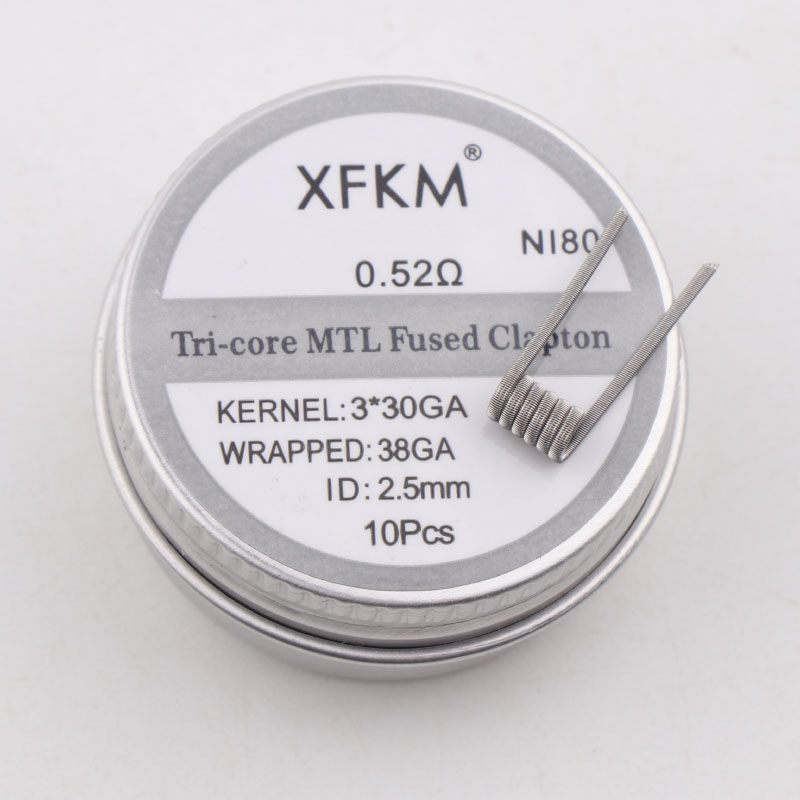 새로운 XFKM 10 개/상자 NI80/A1/SS316 - Clapton Wire Pre Built 리뷰 및 가격